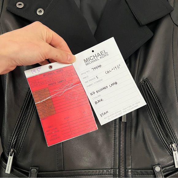 MICHAEL Michael Kors Black Leather Jacket Size Small - Picture 6 of 6